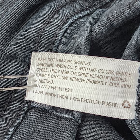 A New Day Pants Womens 14 Black High Rise Tapered Ankle Flap Pockets Stretch - Picture 8 of 14